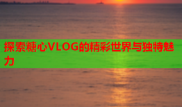 探索糖心VLOG的精彩世界与独特魅力